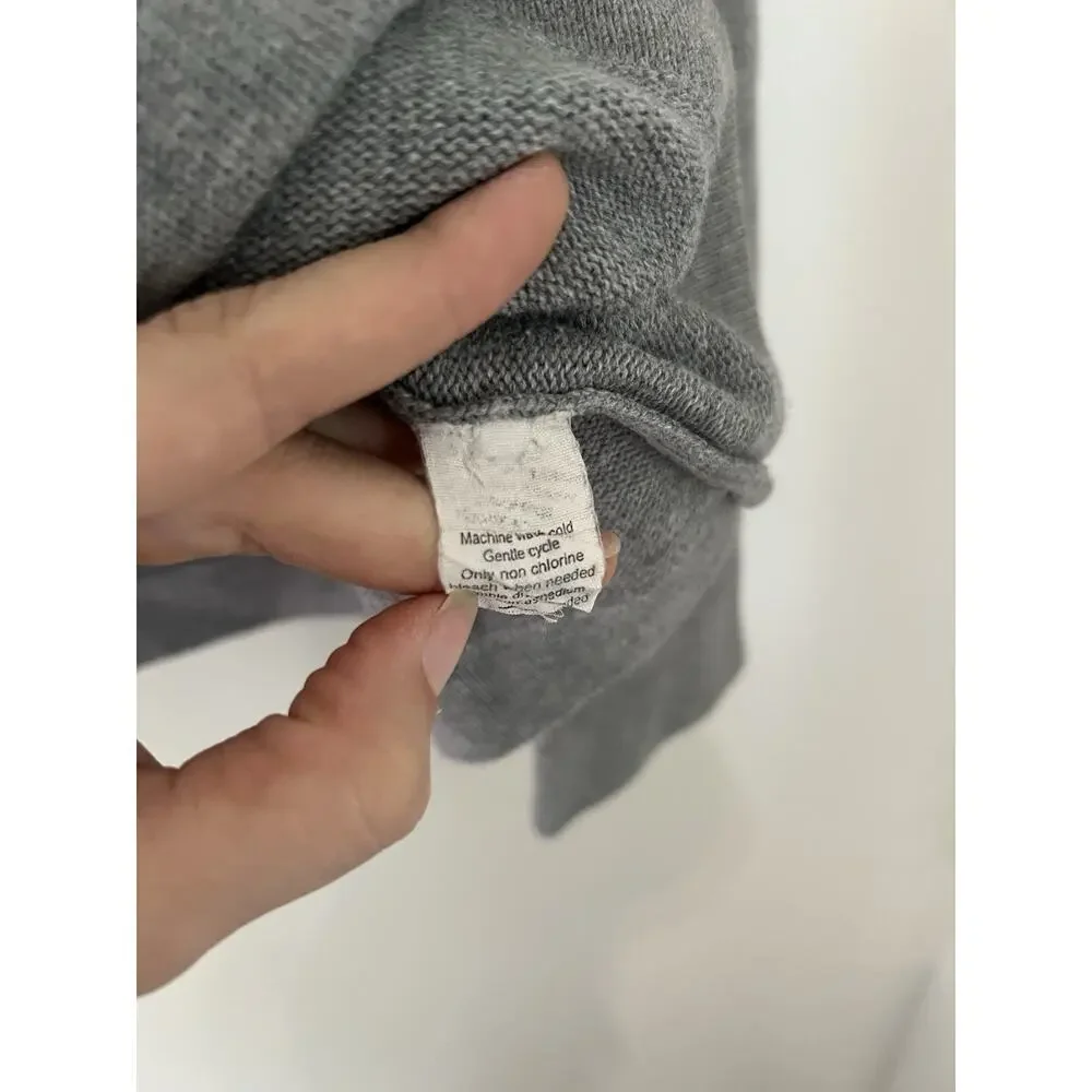 Vintage J. Crew Men’s Size Xl Gray 100% Cotton Knit Crewneck Sweater Pullover